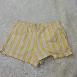 Guess Womens VTG Made in USA Yellow Cotton Shorts Boho Indie Summer Casual Sz 2